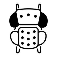 Line style icon of sofa chair 