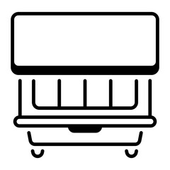 Kitchen cabinet icon in line style 