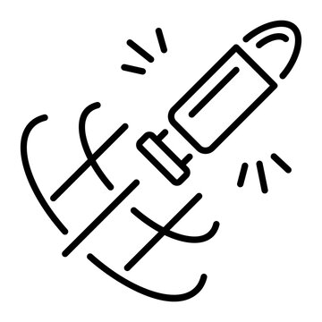 recommend clip art: Ammunition icon in linear style 