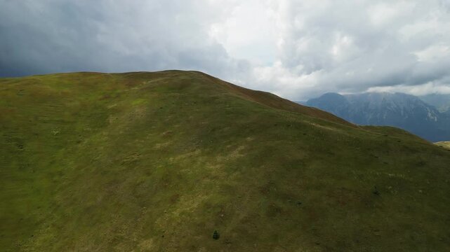 Scenic Aerial View: Baiului and Bucegi Mountain Ranges.