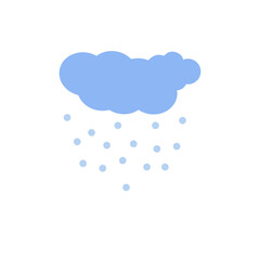 Hail cute hand drawn doodle minimalist vector illustration, simple symbol to describe weather, environment, climate cartoon object, weather forecast image