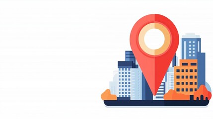 SEO strategy, local SEO tactics, flat design illustration