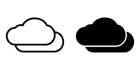 ofvs672 OutlineFilledVectorSign ofvs - weather vector icon . overcast sign . isolated transparent . outline and filled version . AI 10 / EPS / PNG . g12018