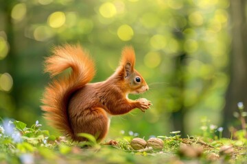 Eekhoorn - Squirrel. Beautiful simple AI generated image in 4K, unique.