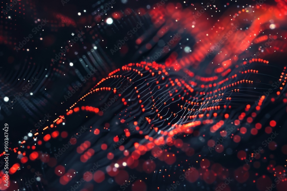 Poster algorithmic data visualization, ai generated