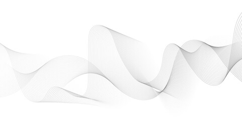 Abstract grey wavy lines Digital frequency track equalizer background. Curved wave smooth stripe seamless pattern. Wave lines created using blend tool. graphic design template banner business wave.
