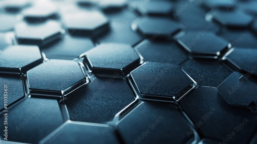 Poster abstract hexagon pattern