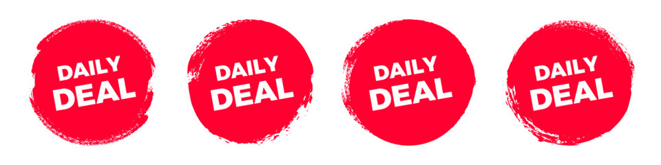 Daily Deal - Set of Vector Paint Grunge Brush Strokes