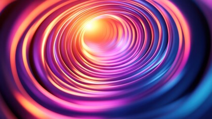 Obraz premium Abstract background with clean and simple 3d rendered rings, featuring a radial bright pattern for business presentations.