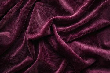 Fototapeta premium Close-up of rich velvet fabric showcasing its soft, luxurious texture with a subtle sheen
