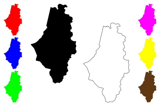 Caguas municipality (Commonwealth of Puerto Rico, Porto Rico, PR, Unincorporated territories of the United States) map vector illustration, scribble sketch Caguas map