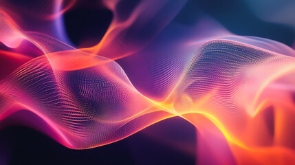 Obraz premium Abstract digital background electromagnetic wave background Innovation digital wave background information technology background The background is the background. gradient wave digital wave banner
