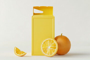 Fresh Orange Juice in a Bottle with Whole and Sliced Oranges - Healthy, Vitamin-Rich Citrus Beverage