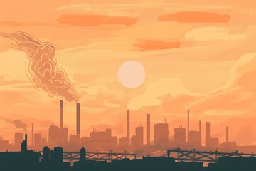 View of an abandoned city from the vantage point of a high-rise building and the cityscape below. Beautiful simple AI generated image in 4K, unique.