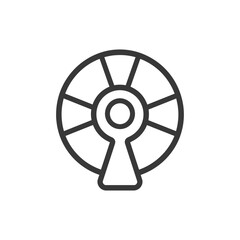 Obraz premium Line art icon of a round target with keyhole