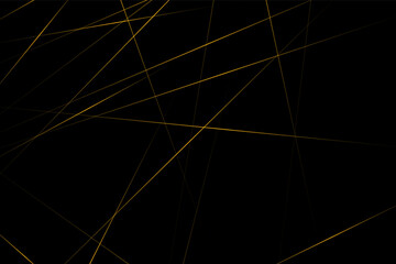 Abstract black with gold lines, triangles background modern design. Vector illustration EPS 10.