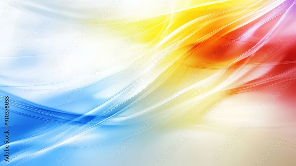 Poster abstract colorful waves background - a vibrant abstract background featuring flowing waves in blue, 