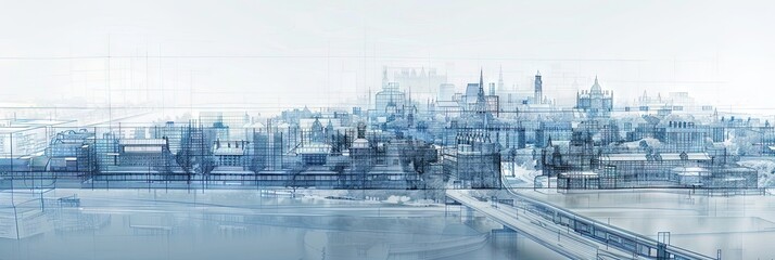 Obraz premium An x-ray of an entire city 