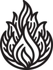 Obraz premium flame outline design 