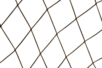 Football or tennis net. Rope mesh on a white background close-up