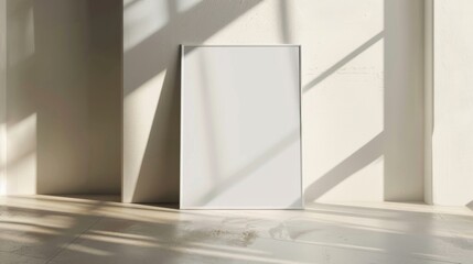 Mockup for a poster, painting or photograph in a minimalist interior