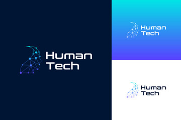 Fototapeta premium artificial intelligence logo design innovation