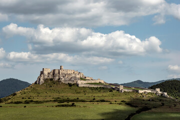 Fototapeta premium Spiš Castle built on a travertine base