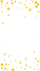 Thai baht coins falling. Gold scattered THB