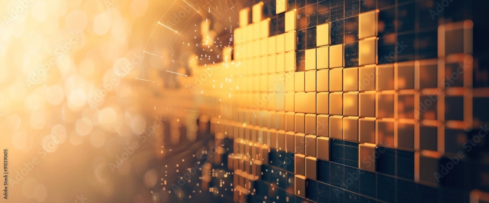 Aufkleber abstract business background with geometric forms and graphs copy space natural lighting