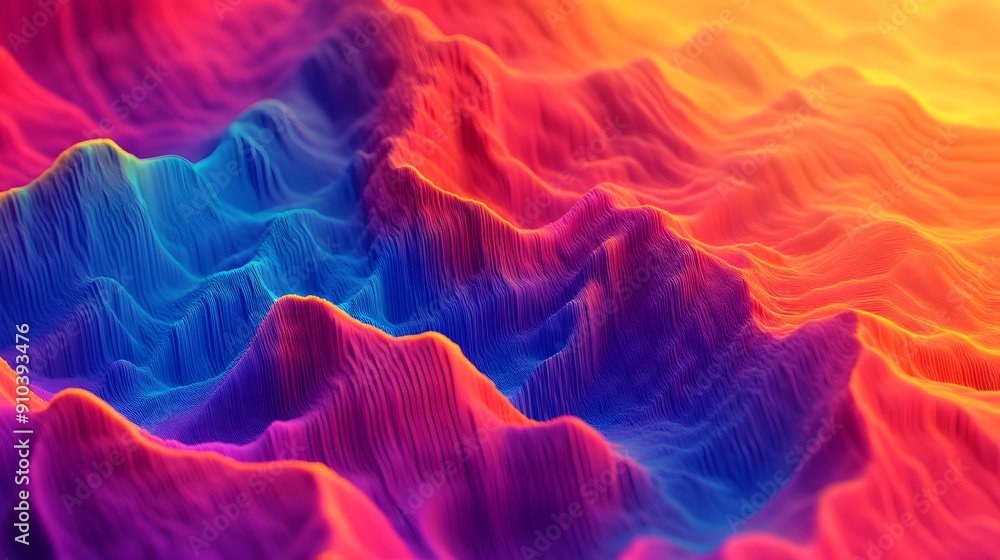 Poster imagine an abstract art piece with dynamic video overlays showing flowing colors and shapes interact