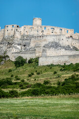 Fototapeta premium Spiš Castle built on a travertine base