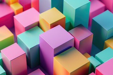 Fototapeta premium Background of colorful blocks in pastel colors