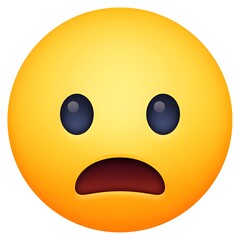 Fototapeta premium Frowning Face with Open Mouth