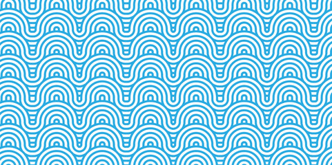 	
Vector overlapping Pattern Minimal diamond geometric blue color spiral line waves abstract wave line. seamless blue tile stripe overlap creative retro circle line fabric pattern white background.