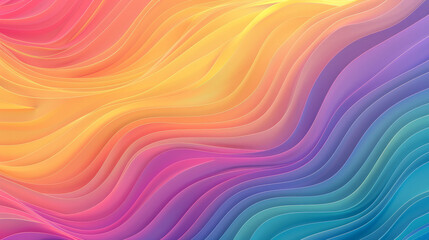 Obraz premium Vibrant Radiant Rainbow Waves with a Gradient Flow