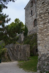 Fototapeta premium Brescia, Italy - June 17, 2024 - the view of the Brescia castle on a sunny spring afternoon