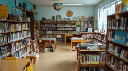 a classroom filled with diverse books