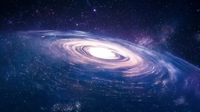 Experience the breathtaking beauty of a captivating spiral galaxy illuminated against the vast darkness of space.