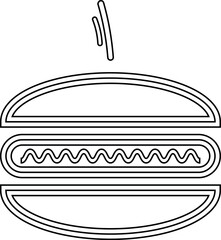 Food vector flat silhouette collection