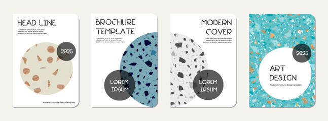 Brochure cover design. Terrazzo abstract