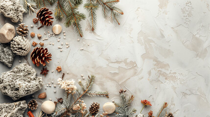 Abstract Nature: Artistic representations of natural elements, with copy space