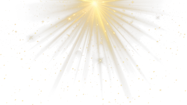 Vector golden light with glare. Sun, sun rays, dawn, glare from the sun png. Gold flare png, glare from flare png.
