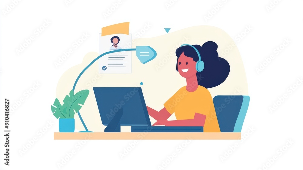 Poster call center team leader assisting an employee with a customer query
