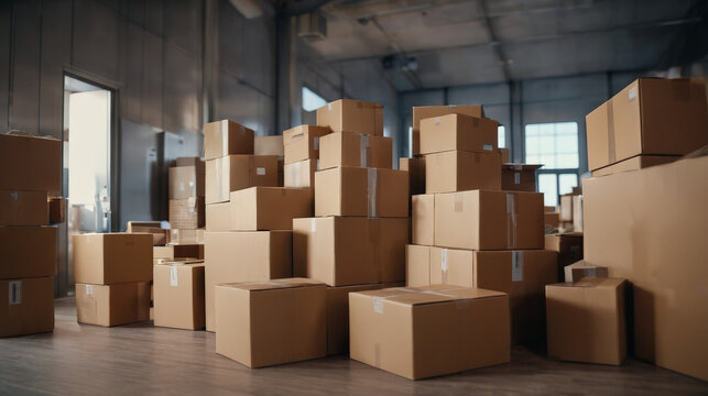 Room Filled With Brown Boxes