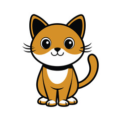 a cute Cat Logo Icon Vector illustration design