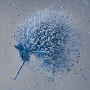blaue blumen farb bombe