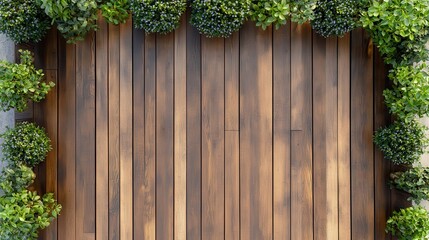 Wooden Deck Border. Landscapes