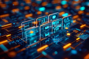 Digital Document Organization: A Futuristic Holographic Interface for Managing Files in a Cloud Database, Paperless Office Solution