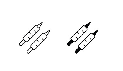 Kabab icon design with white background stock illustration