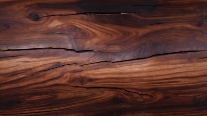 Fototapeta premium Unpolished rosewood texture, Wood grains backdrop, Cracked close-up of rosewood grain.